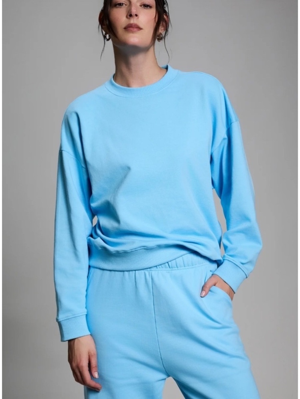 Year of Ours Crewneck Sweatshirt Curve sky blue XL 2X